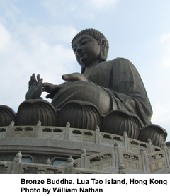 Lua Tao Island, Hong Kong -- largest outdoor bronze Buddha in world